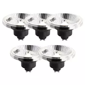 Komplet 5 GU10 zatemnitvenih LED žarnic 111 mm 10,5 W 770 lm 3000 K