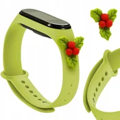 HURTEL STRAP XMAS STRAP BAND ZA XIAOMI MI BAND 6 5 CHRISTMAS GREEN MISTELLE, (21910501)