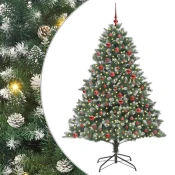 Umestno božično drevo Zelena 180 cm PVC, plastika in jeklo