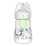 Dr. Brown’s Otroška steklenička Džungla options+ Wide Neck 150 ml Anti-colic – 1 kos (WB51008-S