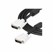 StarTech.com 2m DVI-D Dual Link Cable - Male to Male DVI-D Digital Video Monitor Cable - 25 pin DVI-D Cable M/M Black 2 Meter - 2560x1600 (DVIDDMM2M) - DVI cable - 2 m