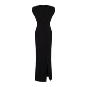 Trendyol Black Wadding Long Woven Evening Dress
