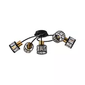 Stropni luster za površinsku montažu ZAHARA 5xE27/10W/230V crna