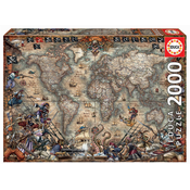 Puzzle Pirates Map Educa 2000 dijelova i Fix ljepilo od 11 godina