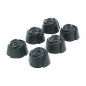 Silikonski modeli v kompletu 6 ks za mafine o 7 cm Rose – Blomsterbergs