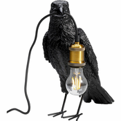 Meblo Trade Stolna Lampa Animal Crow Mat Black 14x31x34h cm