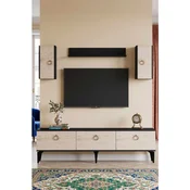 Hanah Home TV komoda Demet, antracit / travertin