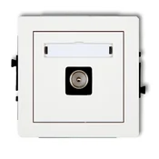 DECO enojna TV antenska vtičnica bela DGTV-1