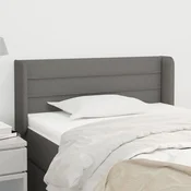 Vidaxl vidaXL Vzglavje s krilci temno sivo 83x16x78/88 cm blago