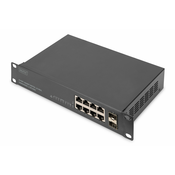 DIGITUS 10 Switch 8 Port GE + 2SFP 8 x 10/100/1000 + 2 SFP