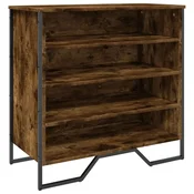 Vidaxl Omarica za čevlje dimljeni hrast 80x38x78 cm inženirski les