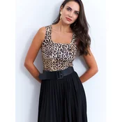 Cool & Sexy Top Blouse kamela/svetlo bež/črna