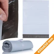 Rosfix Rosfix Kurirske Folijske Vrečke 450 x 650 mm – Bela Barva, 50 µm LDPE, 100 Kos | Samolepilni Trak, (22006078)