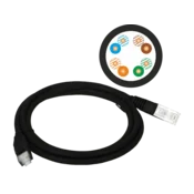 slomart AAE Patch kabel Mrežni Crni 3m Cat5e U/UTP