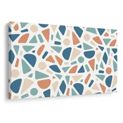 Slika pastelni terrazzo v modrih tonih - 40x30