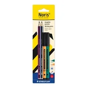 Grafitni svinčnik in črtalo, komplet, STAEDTLER Noris® barvna izdaja, oranžno-zeleno črtalo, 4 kosi