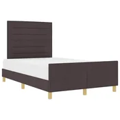 Vidaxl Konstrukcija postelje Temno rjava 140 x 200 cm blago