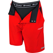 Mens Force Blade MTB Bib Shorts with Removable Chamois Red, S