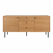 Nizka komoda v hrastovem dekorju v naravni barvi 150x74 cm Kyoto – House Nordic