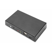 KVM Switch, 2 Port, 4K@30Hz, USB-C/USB/HDMI in, HDMI out, Network