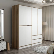 Hanah Home Elina 7926 Garderober, 180x210x52cm, Belo-braon