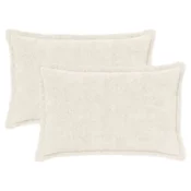 Vidaxl Prevleka za blazino 2 kos HOUTEN Bela 50 x 75 cm
