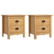 vidaXL Nočne omarice Hill Range 2 kosa 46x35x49,5 cm trdna borovina