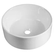 AQUALINE Okroglo Keramika Umyvadlo 41,5 cm - Bela Samostoječa Enota