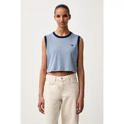 adidas Originals crop top ženski z modalom Heather
