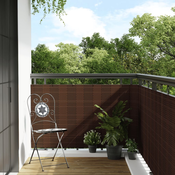 Vidaxl Balkonsko platno rjavo in črno 400x80 cm poli ratan