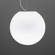 Steklena viseča svetilka Fabbian Lumi Sfera, O 35 cm - Dnevna soba/jedilnica - Dizajn - bela - Steklo
