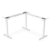 Electric Height Adjustable Desk Frame, 3-leg height:124-208 cm, load: 120 kg, white