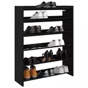 Stalak za cipele crni 80x25x100 cm od konstruiranog drva