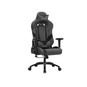 Songmics Pisarna stol Ergonomični igralni stol 66x72x124-132 cm Sivo-črna
