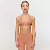 GymBeam Fierce Halter Sports Bra Caramel