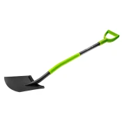 Ravna lopata, kovinski ročaj, utrjena glava, plastični ročaj 15G011