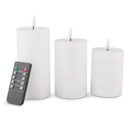 Aurora LED svijece, 3 komada, Bijele