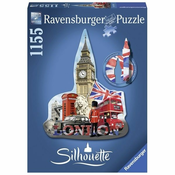 Ravensburger puzzle - Big Ben silueta - 800-1200 delova