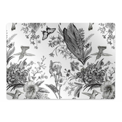 Decormat Podloga za pisarniški stol Črno -beli vrt 140x100 cm 2 cm
