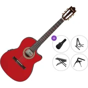 Ibanez GA35TCE-SRR Premium SET 4/4 Sapphire Red Klasična kitara z elektroniko