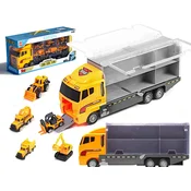 Ikonka Transporter tovornjak TIR launcher + kovinski avtomobili gradbeni stroji