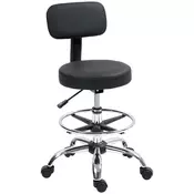 Homestar Pisarniški stol ergonomski risarski stol 52x52x78-92 cm črn