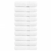 Vidaxl Premium kopalne brisače SOLUND 10 kosov bela 100x150 cm 600 gsm