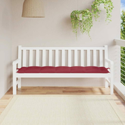 Jastuk za vrtnu klupu boja vina 180 x 50 x 7 cm tkanina Oxford