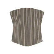 Bershka Top šampanjec / siva / mauve