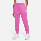 Nike G NSW CLUB FT HW FTTD PANT, djecje hlace, roza DC7211
