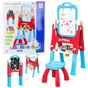 slomart LEAN TOYS Edukacijska tabla 5v1 z dodatki, modra