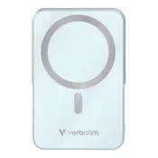 Verbatim Prenosna baterija Verbatim Charge n Go Magnetic Wireless s stojalom 10000mAh USB-C PD 3.0 modra