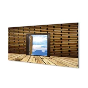 tulup.si Slika na akrilnem steklu Vrata nebo 3d 125x50 cm 4 obešalnika