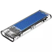 ORICO TCM2M zunanje ohišje za SSD M.2 NVMe/SATA 2230-2280 v USB3.1 Gen2 Type-C, modro